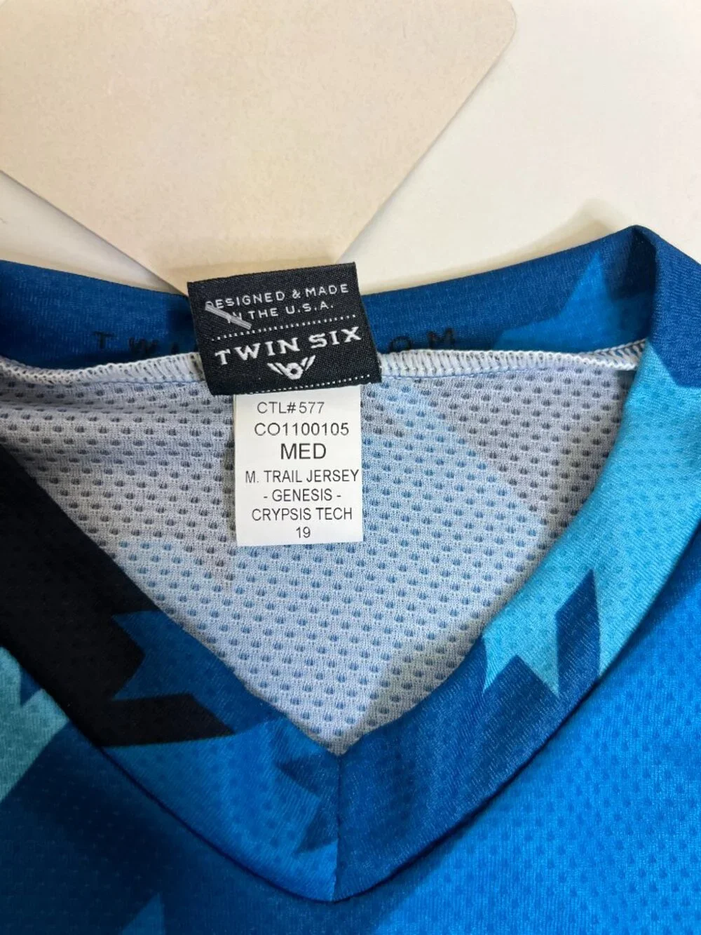 Twin Six M. Trail Jersey Genesis Crypsis Tech Tee Blue/Black - Size Medium